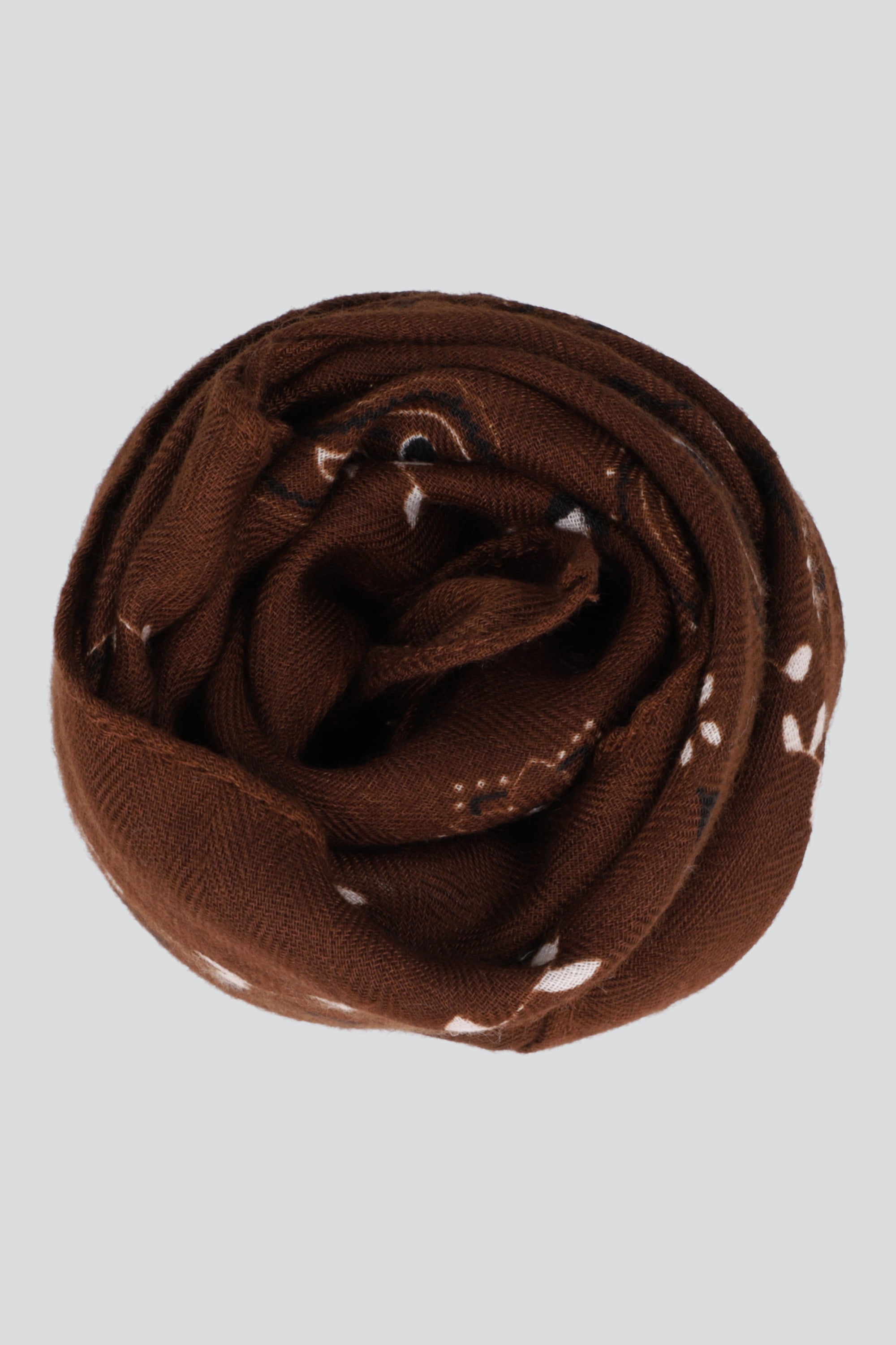 Pañuelo paisleys mini flores CAFE