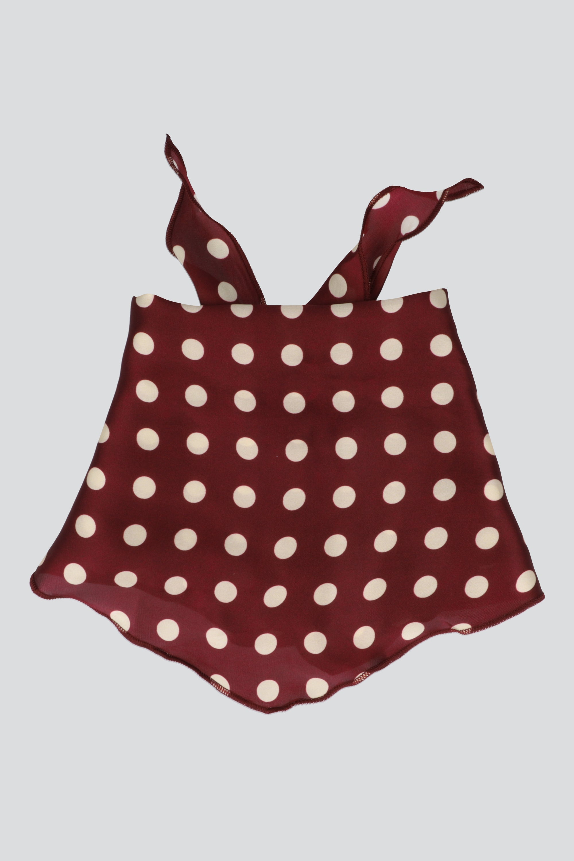 Pañuelo polkas organza VINO