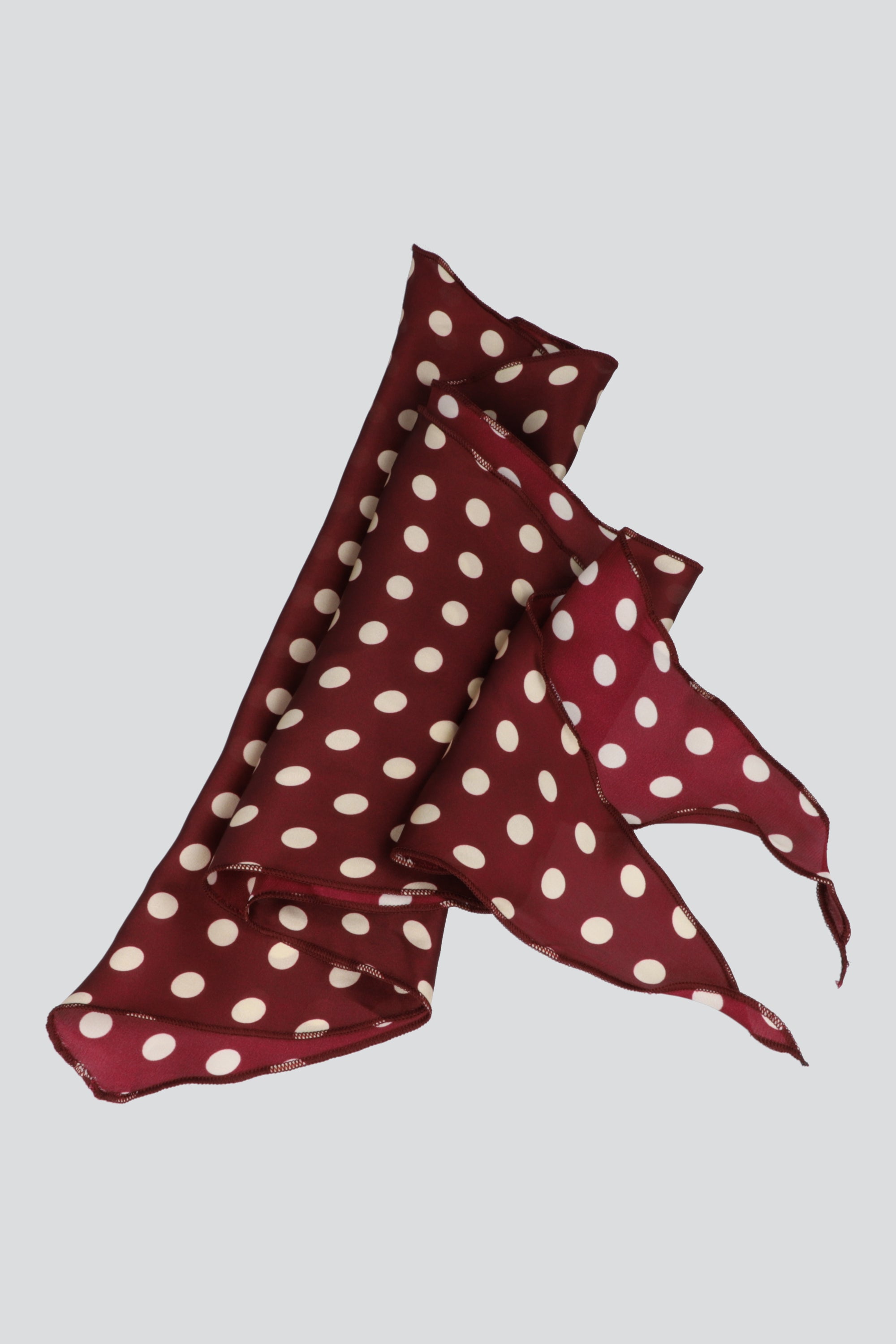 Pañuelo polkas organza VINO