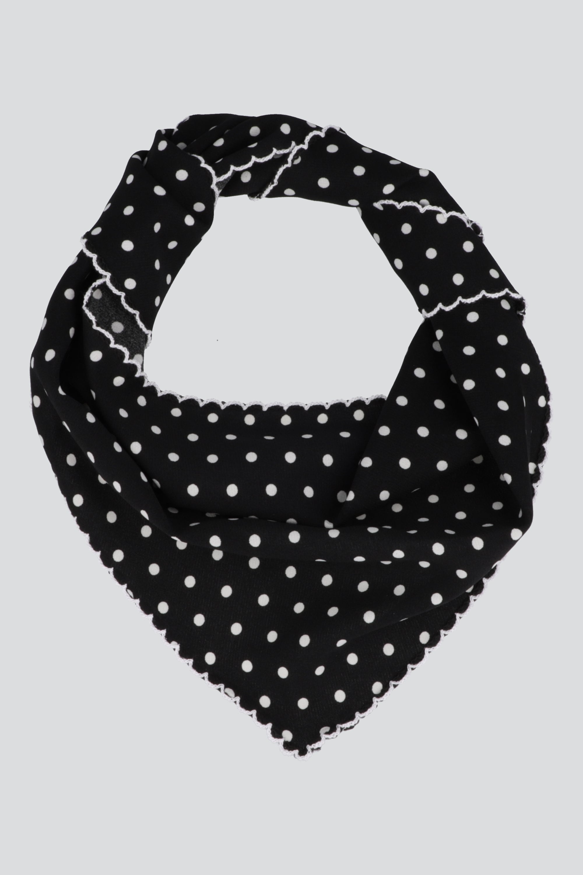 Pañuelo triángulo polkas NEGRO