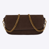Bolsa shoulder cadena suede