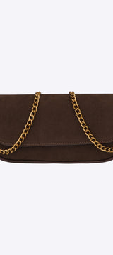 Bolsa shoulder cadena suede
