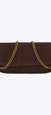 Bolsa shoulder cadena suede