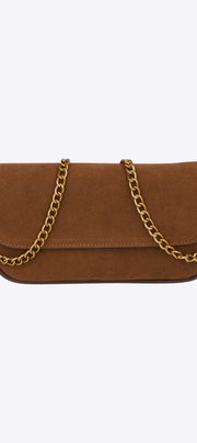 Bolsa shoulder cadena suede