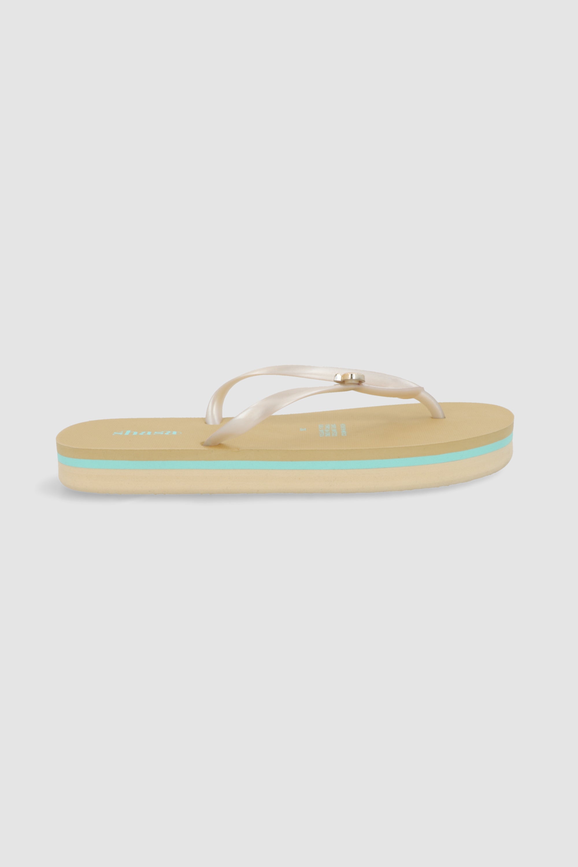 FLIP FLOP DETALLE CONCHA PLATAFORMA KHAKI