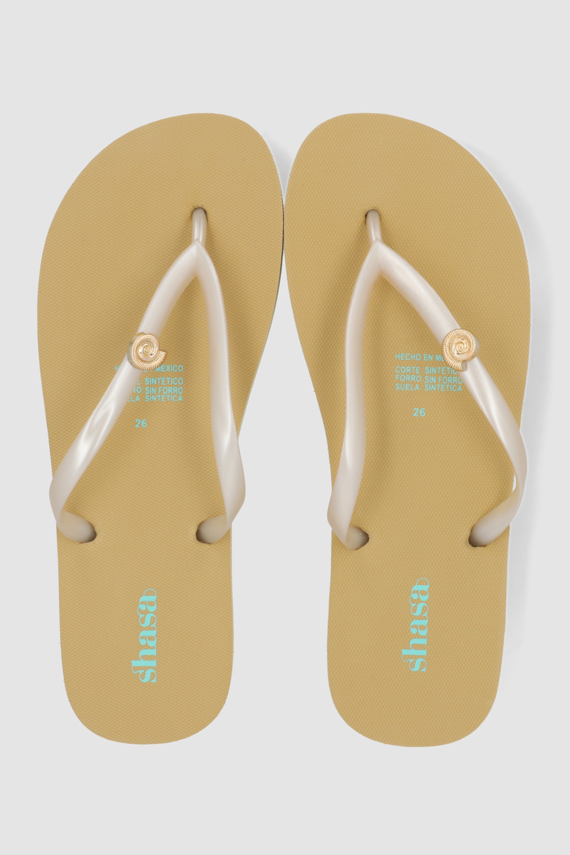 FLIP FLOP DETALLE CONCHA PLATAFORMA KHAKI