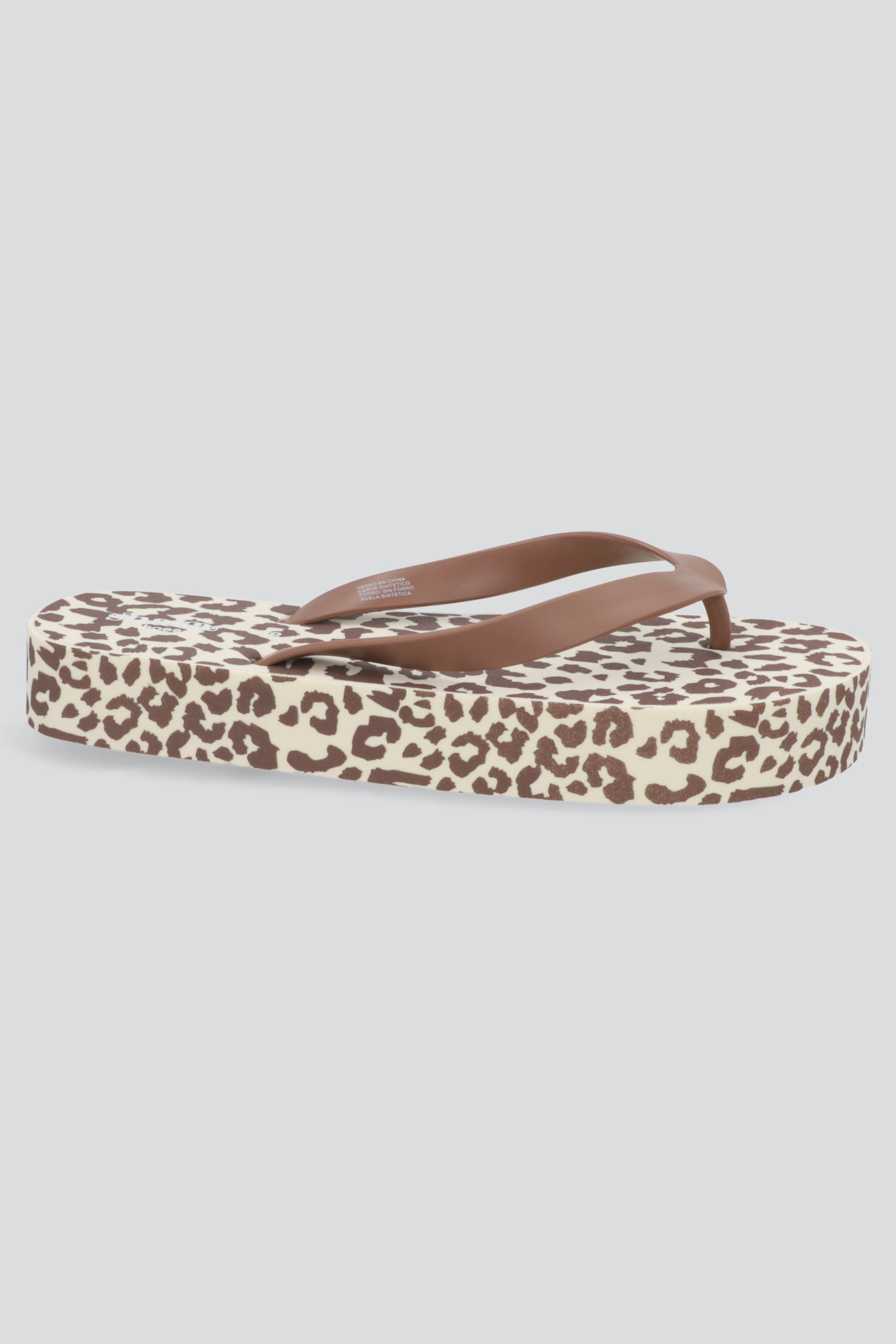 Flip flop plataforma animal print CAFE
