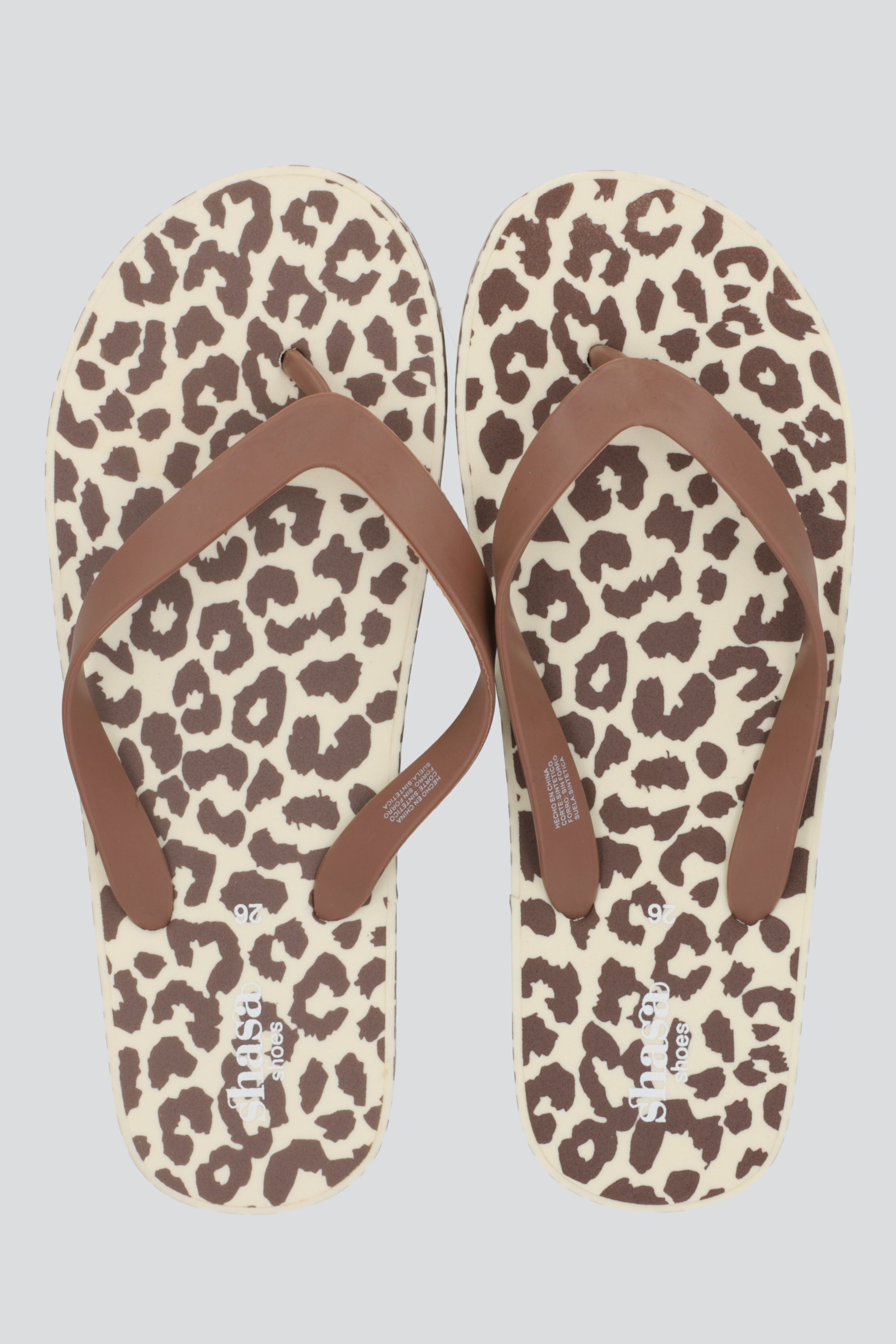 Flip flop plataforma animal print CAFE