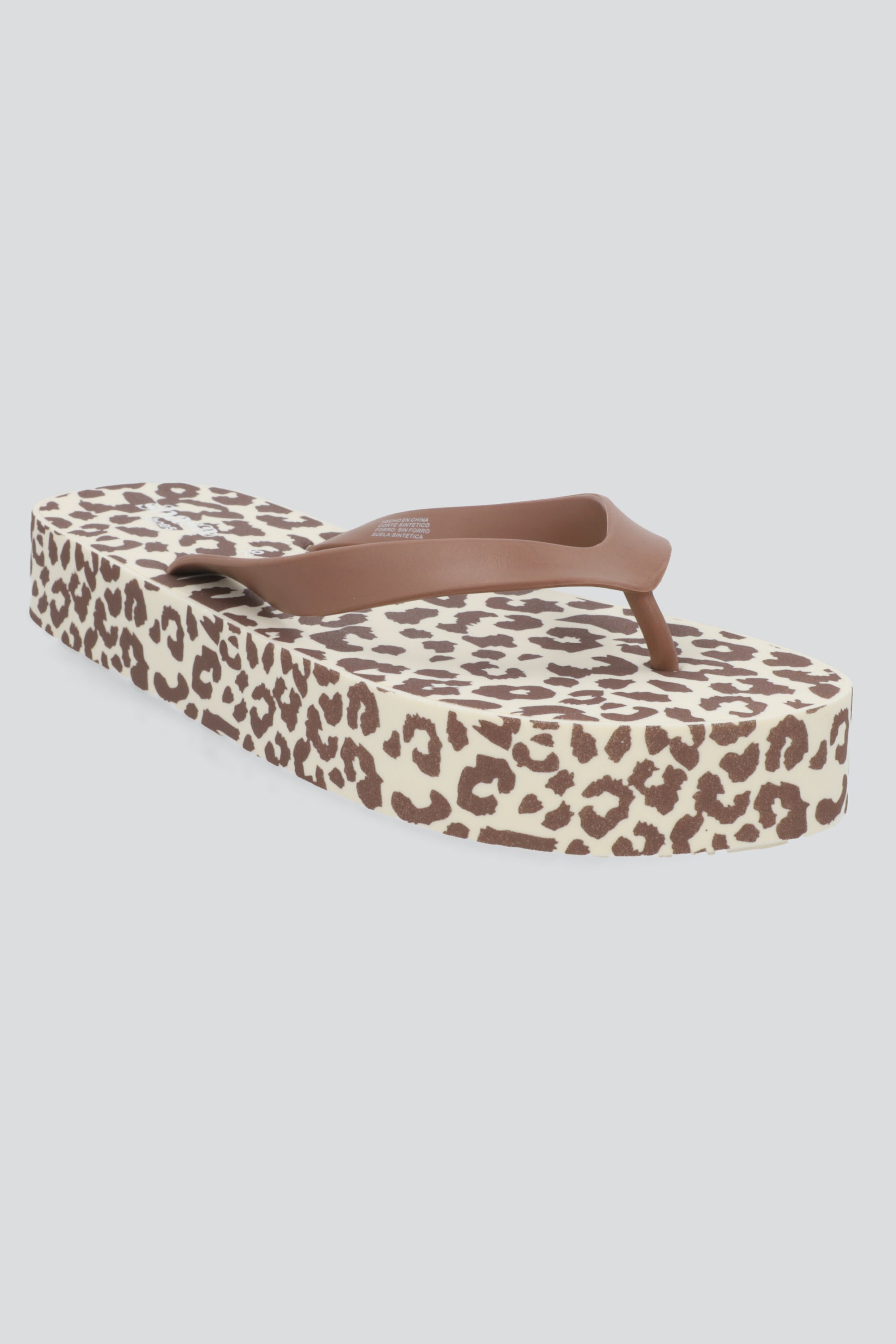 Flip flop plataforma animal print CAFE