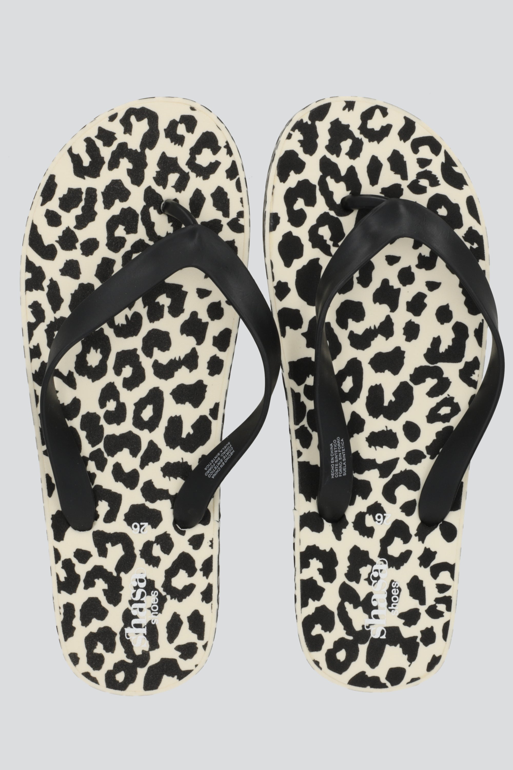 Flip flop plataforma animal print NEGRO