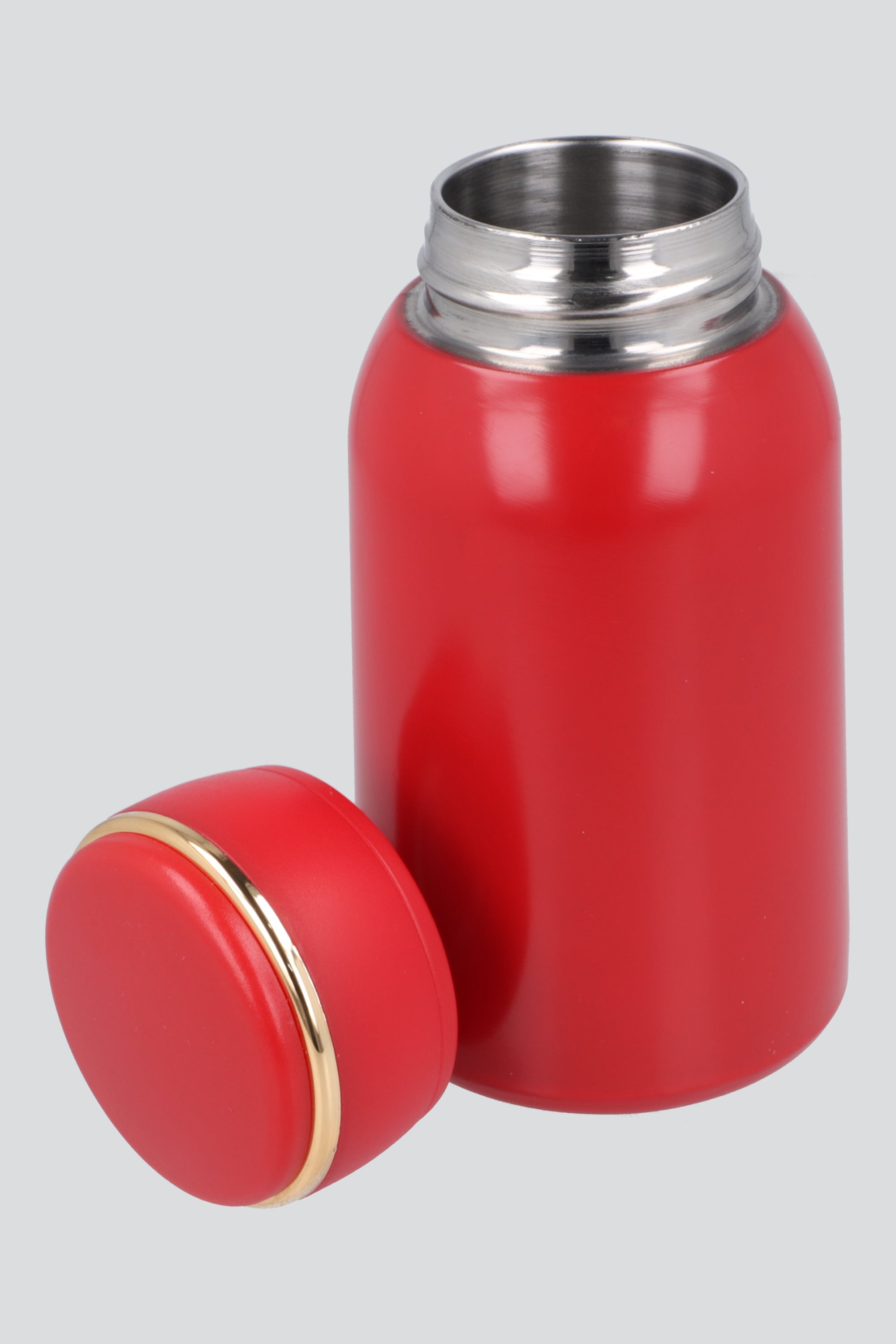 Termo 300 ml línea metálica ROJO
