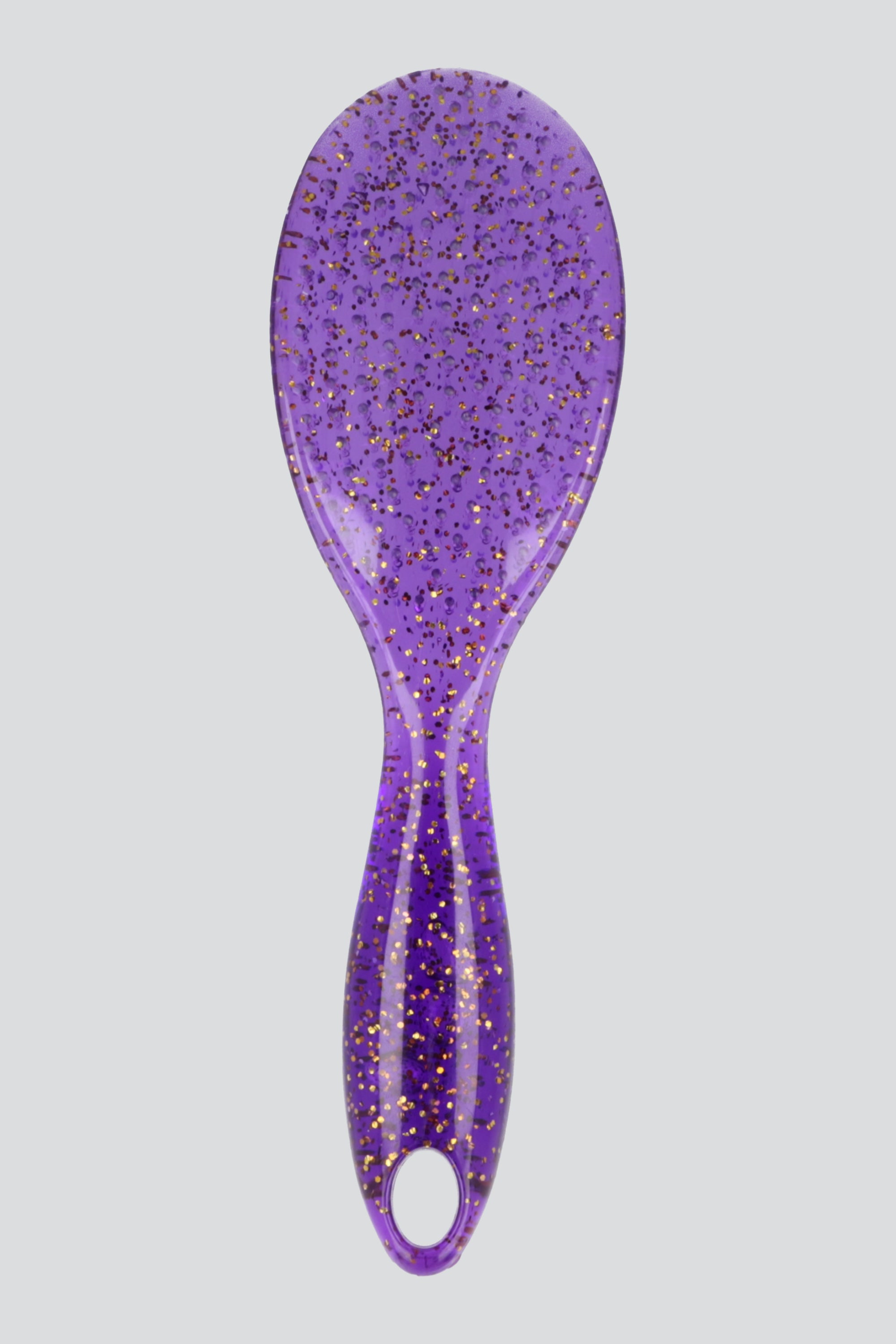 Cepillo transparente glitter MORADO