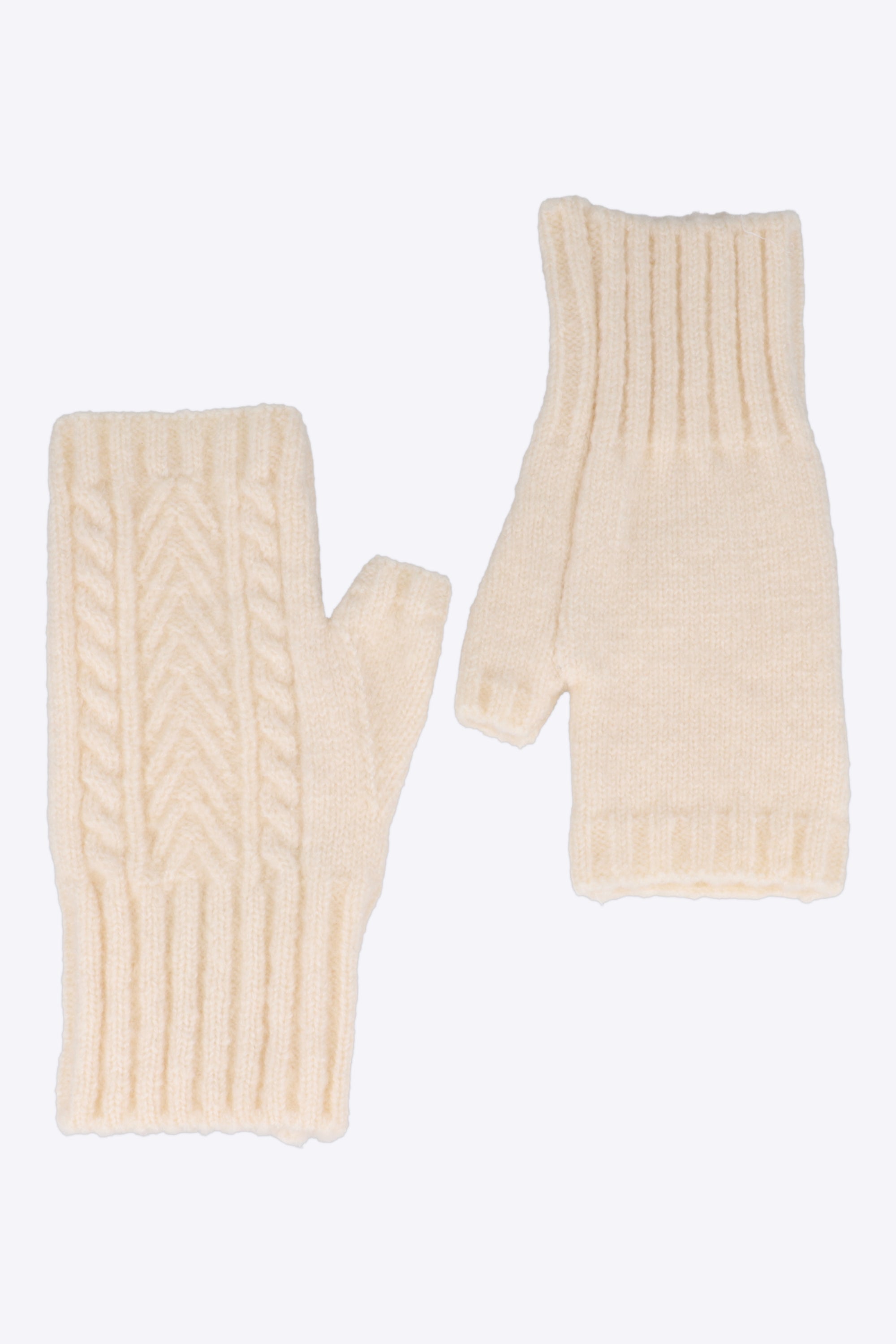 Guantes bordados sin dedos