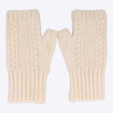 Guantes bordados sin dedos