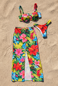 Salida maxi estampado tropical abertura