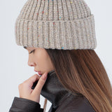 Beanie tejido jaspeado