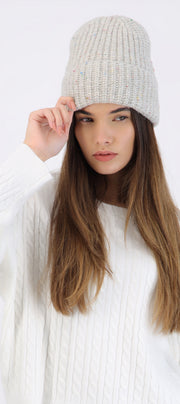 Beanie tejido jaspeado