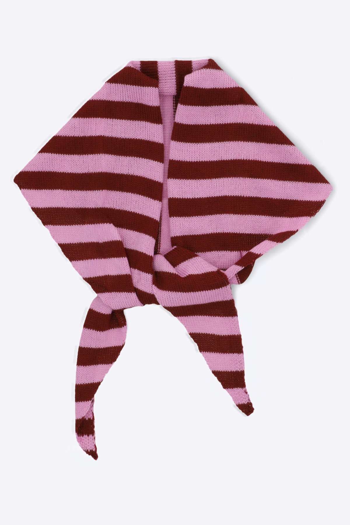 Bufanda triángulo rayas ROSA