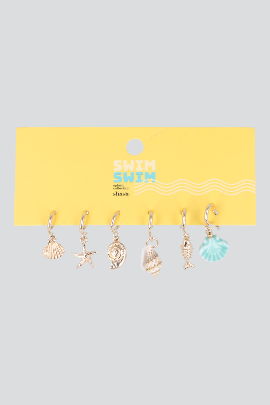 3 PR ARRACADAS CHARMS CONCHA