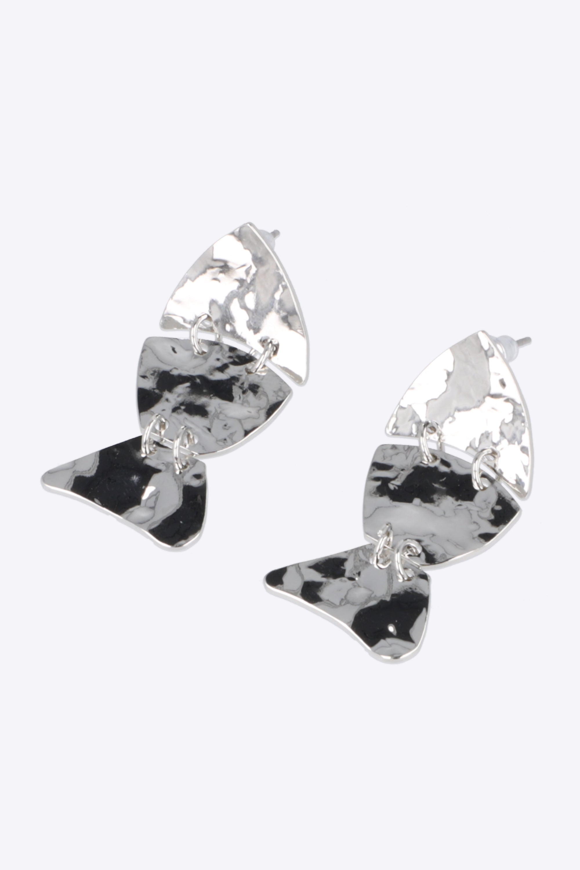 Aretes pez metalico