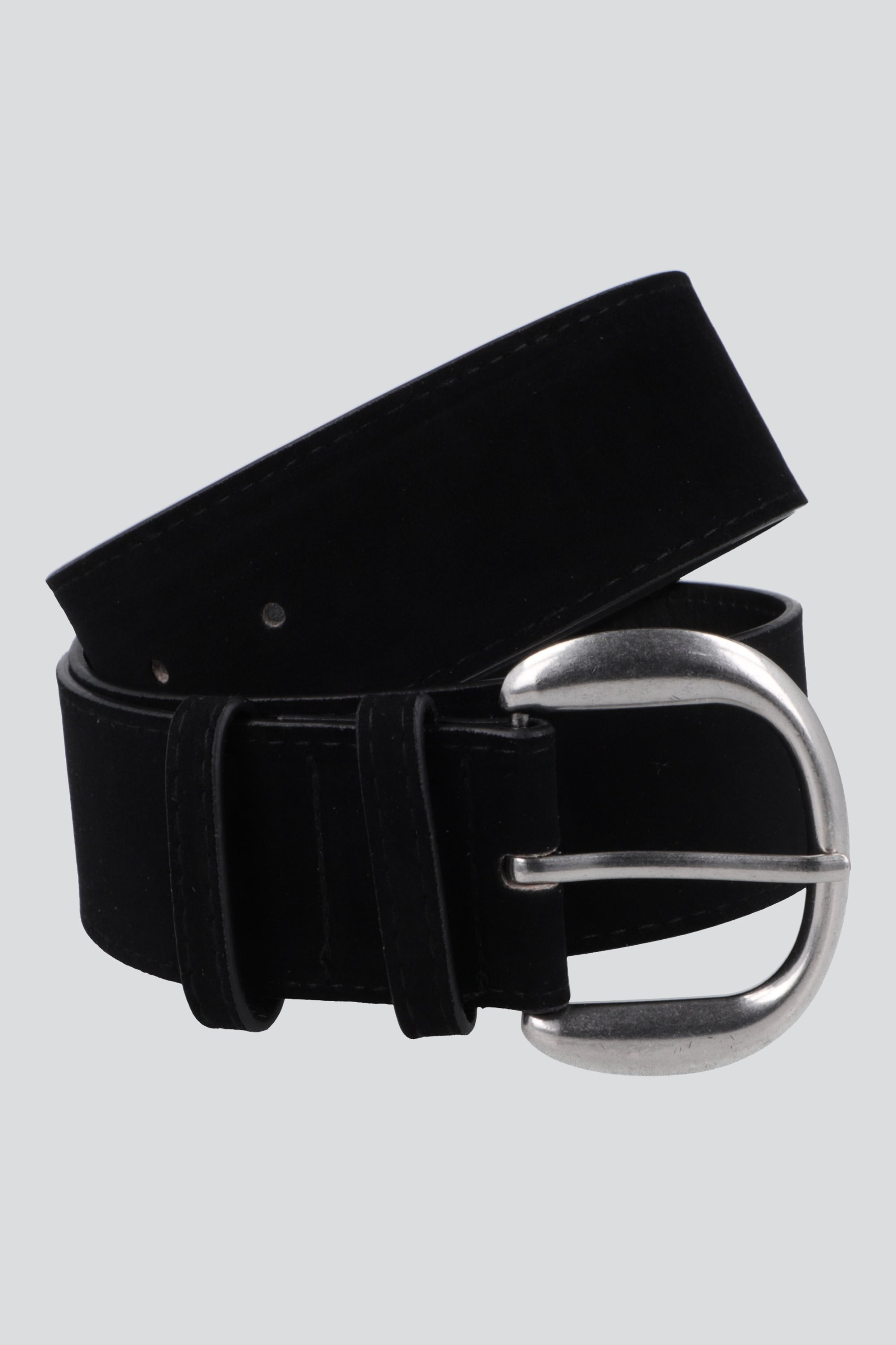 Cinturón suede ancho NEGRO