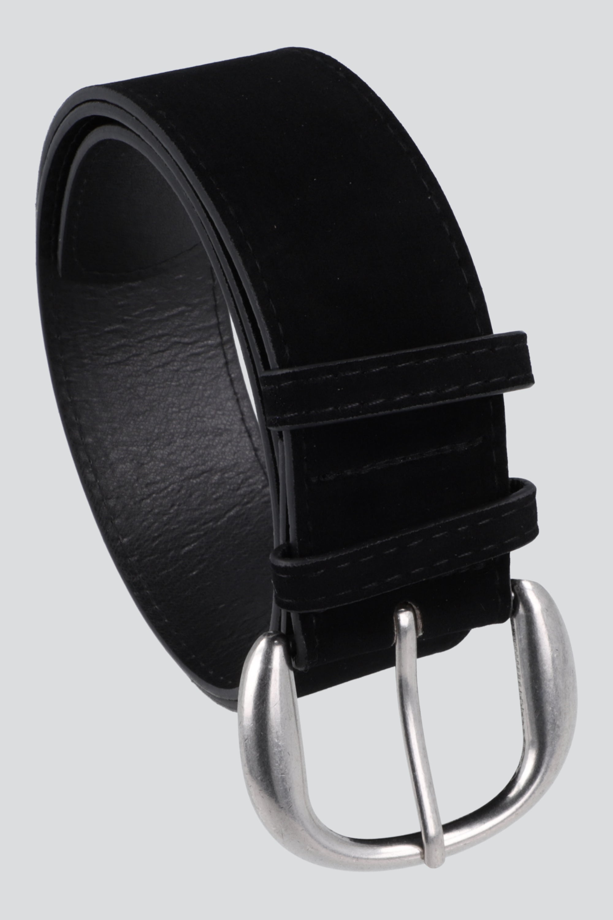 Cinturón suede ancho NEGRO