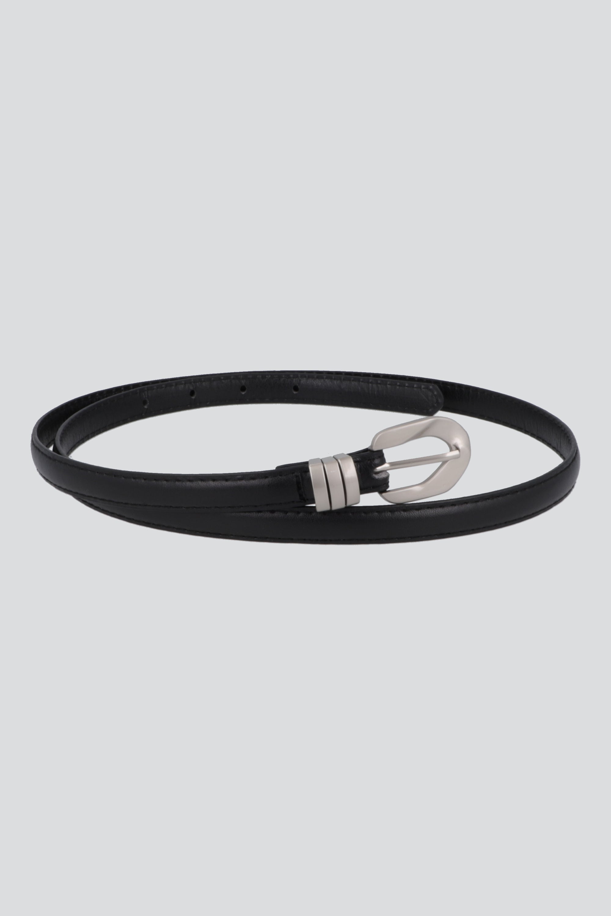 Cinturón tres aros doble vuelta NEGRO