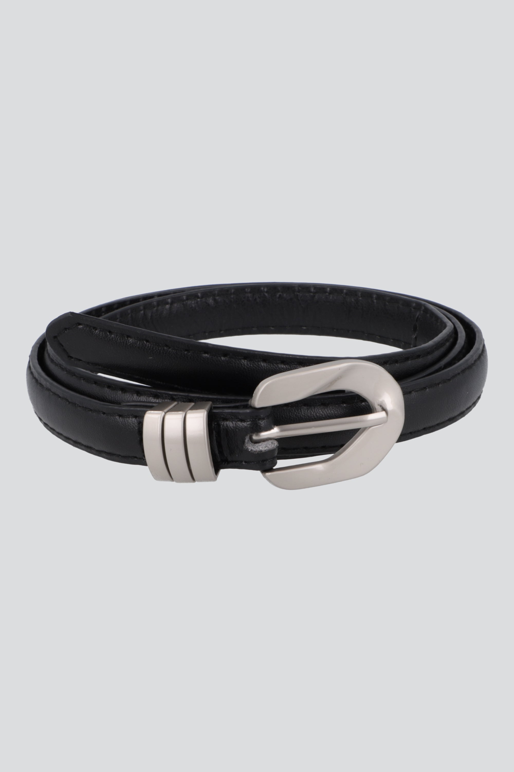Cinturón tres aros doble vuelta NEGRO