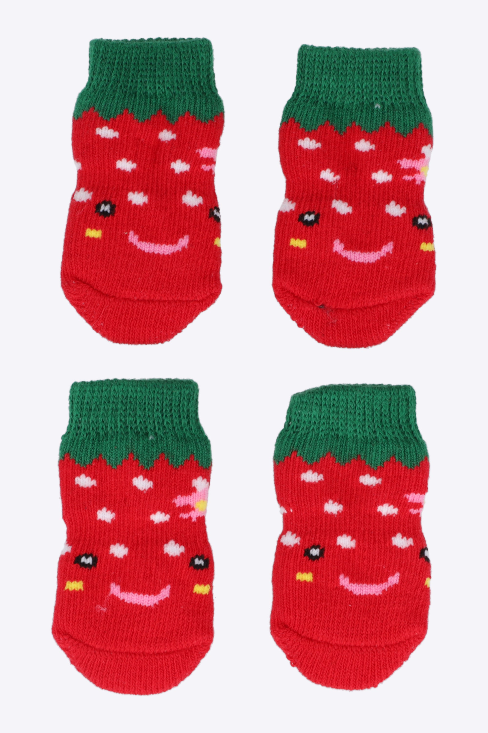 Calcetines para perro fresa