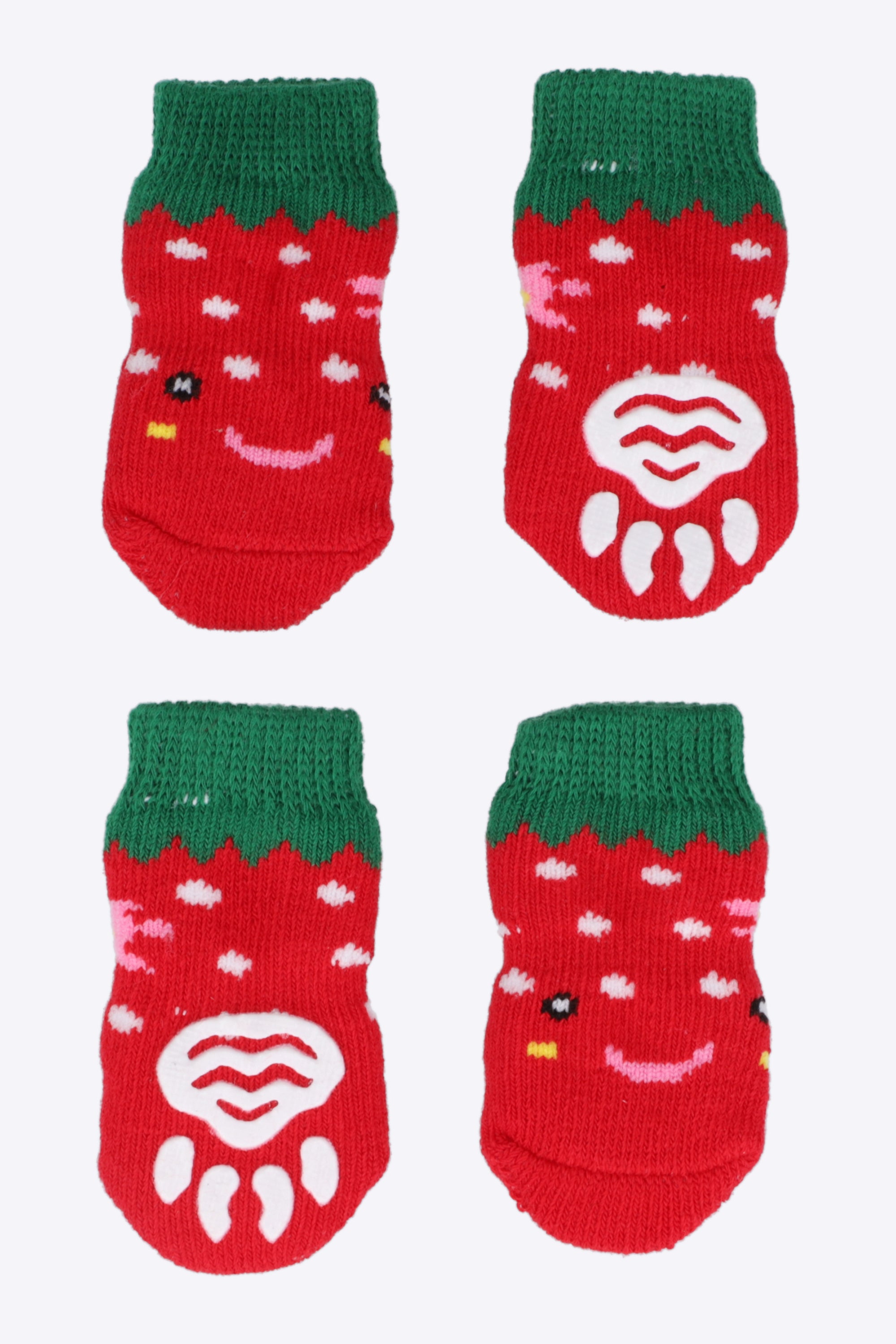 Calcetines para perro fresa