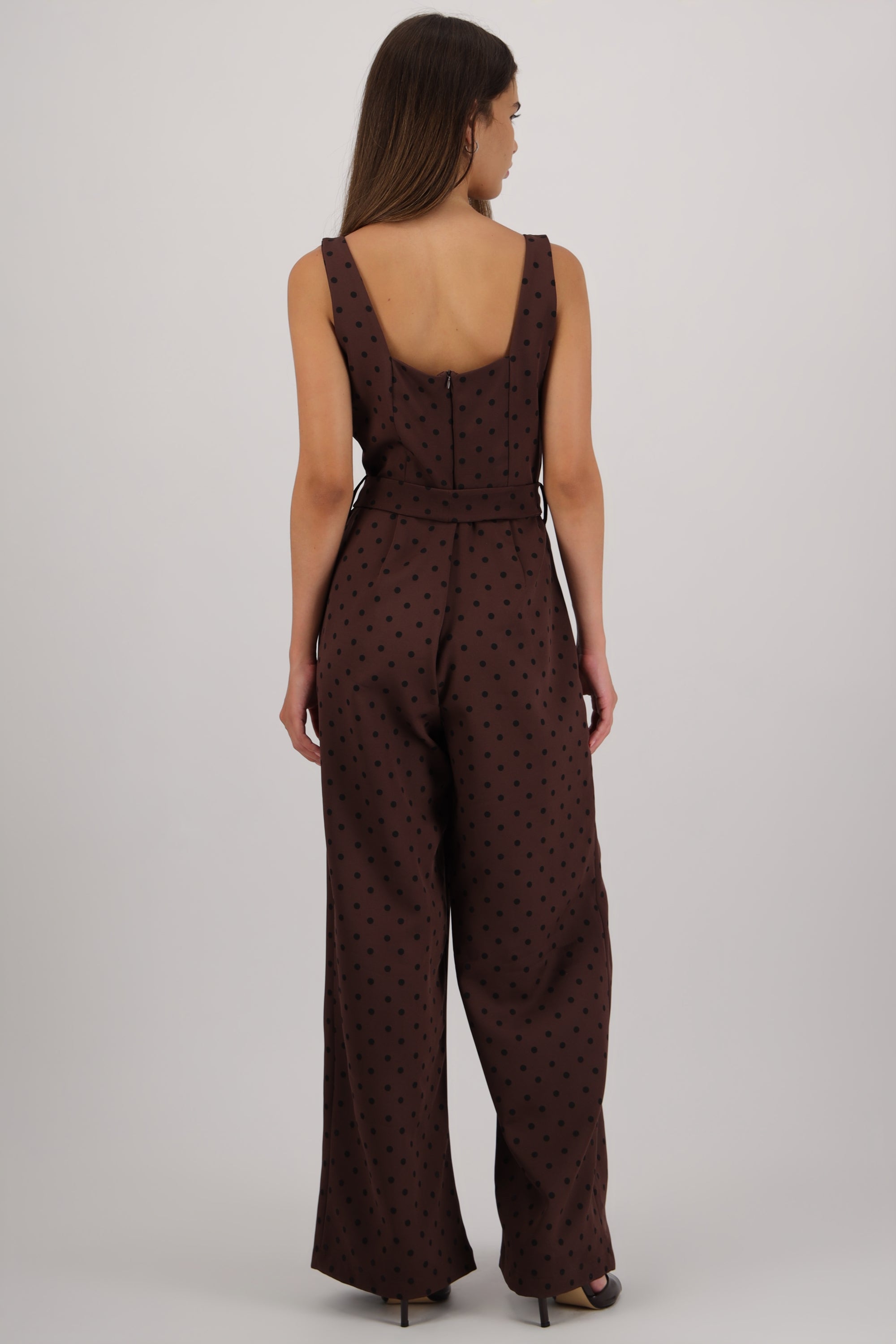 Jumpsuit tirantes polka dots CHOCOLATE