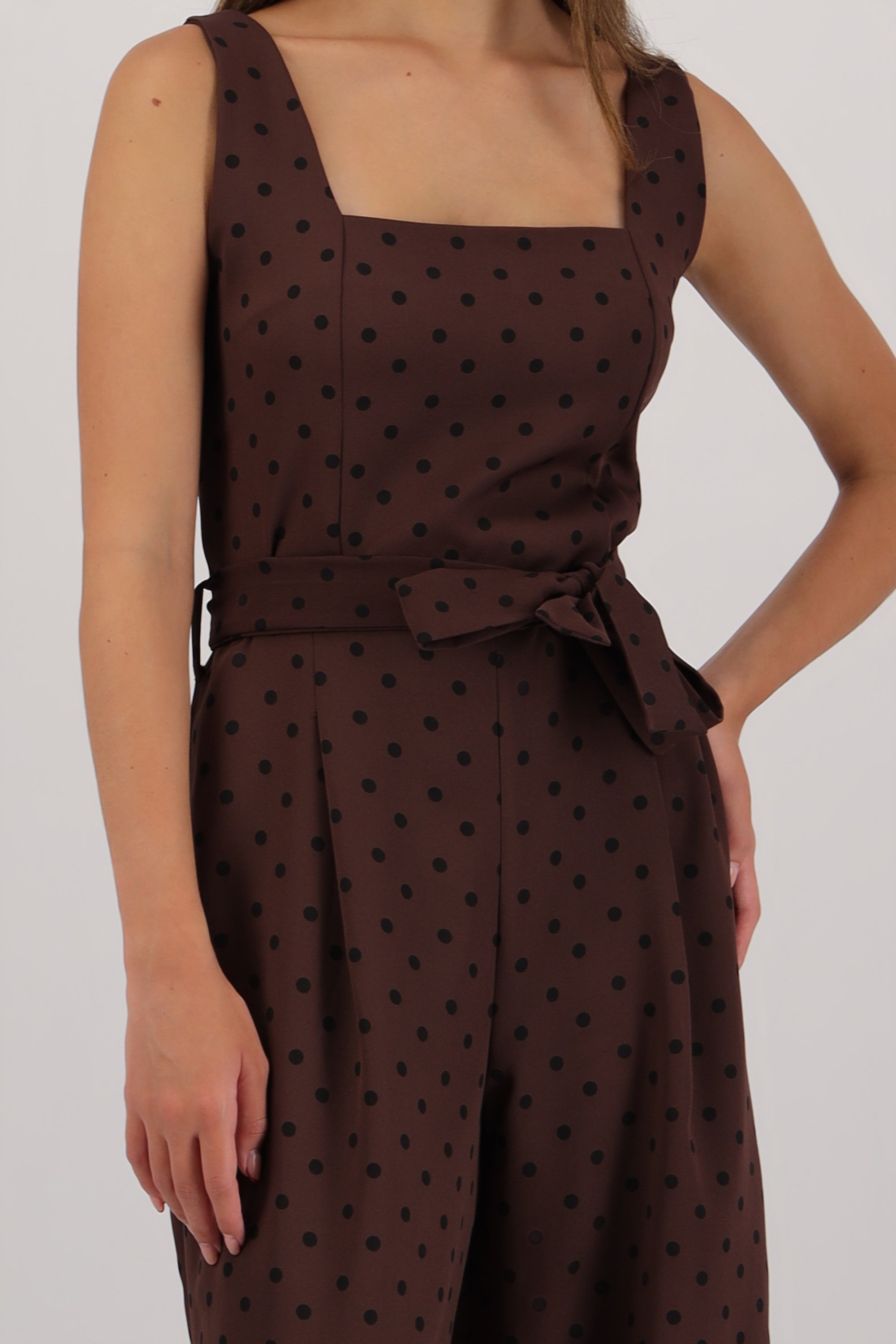 Jumpsuit tirantes polka dots CHOCOLATE
