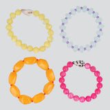4 p pulseras beads conchas