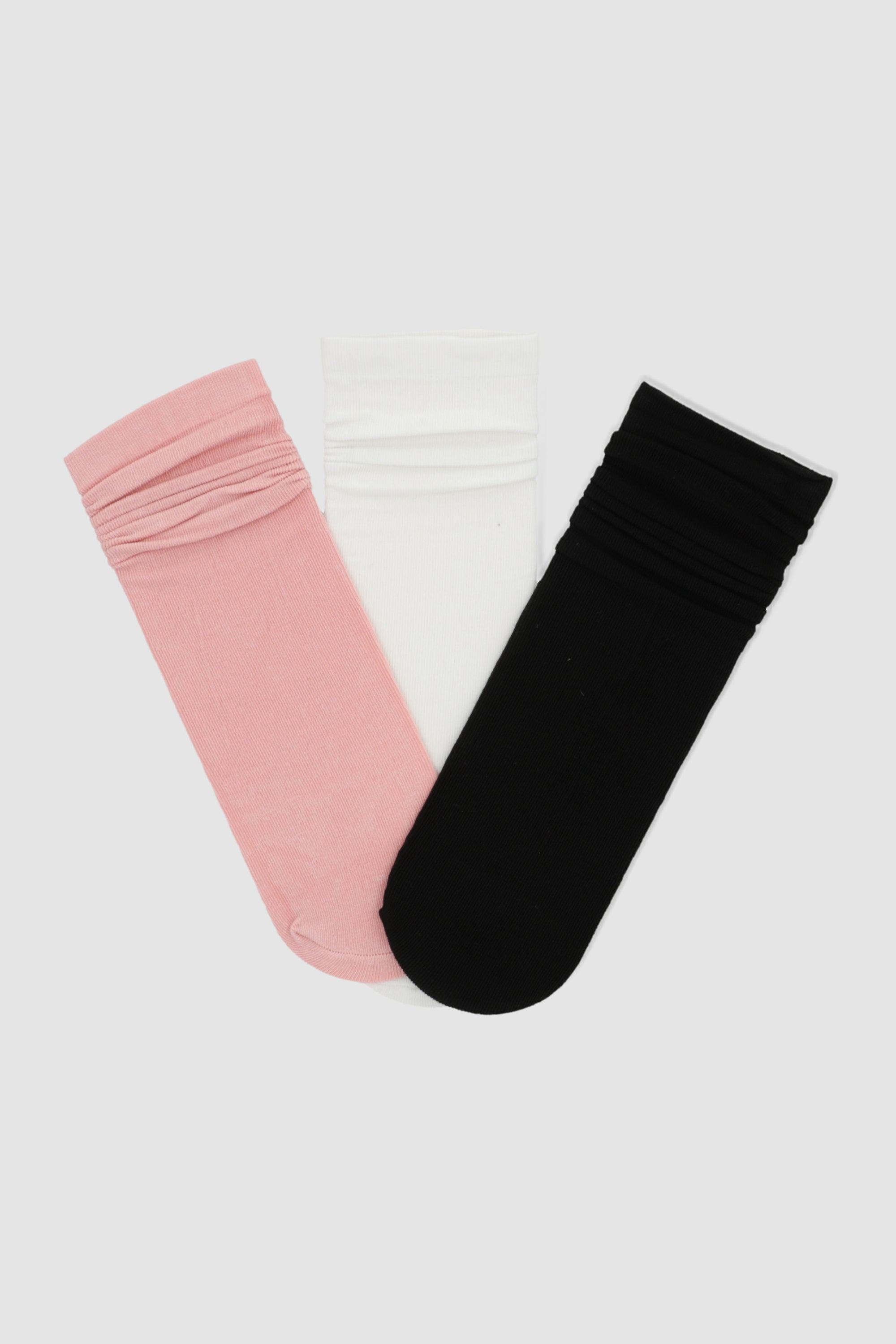 Set 3 pares calcetas delgadas color NEGRO COMBO