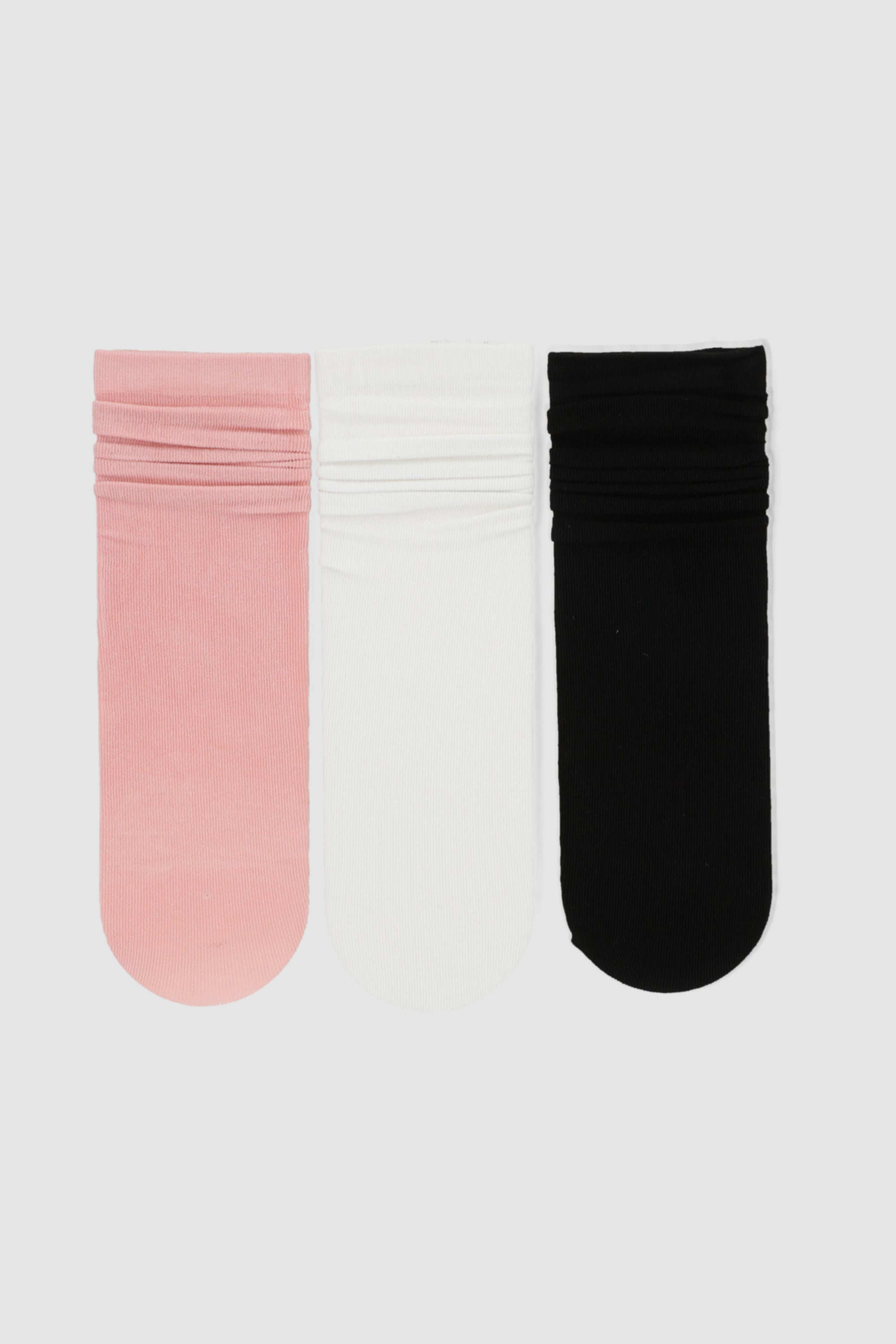 Set 3 pares calcetas delgadas color NEGRO COMBO