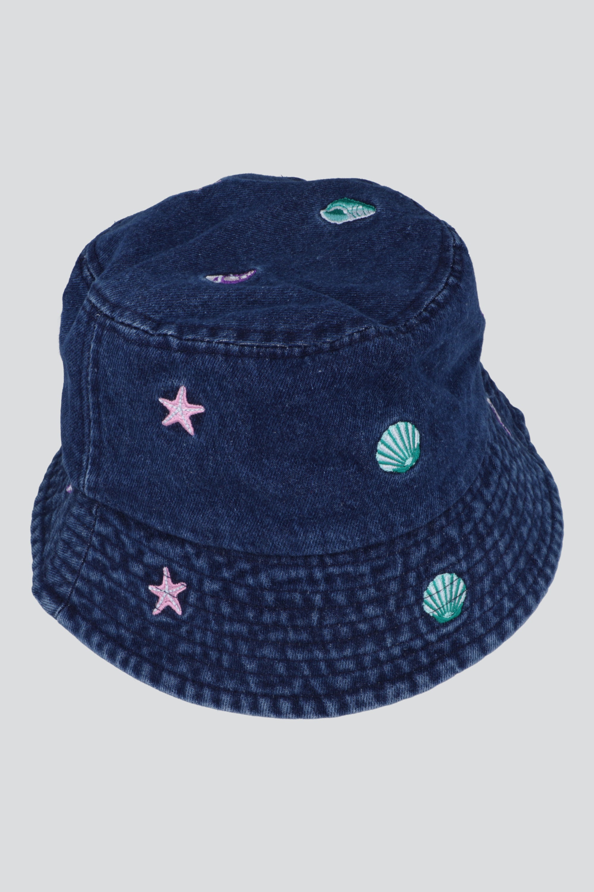 BUCKET HAT DENIM CONCHAS AZUL