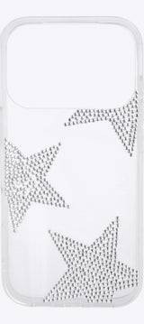 Funda celular i phone 17 pro estrellas glitter