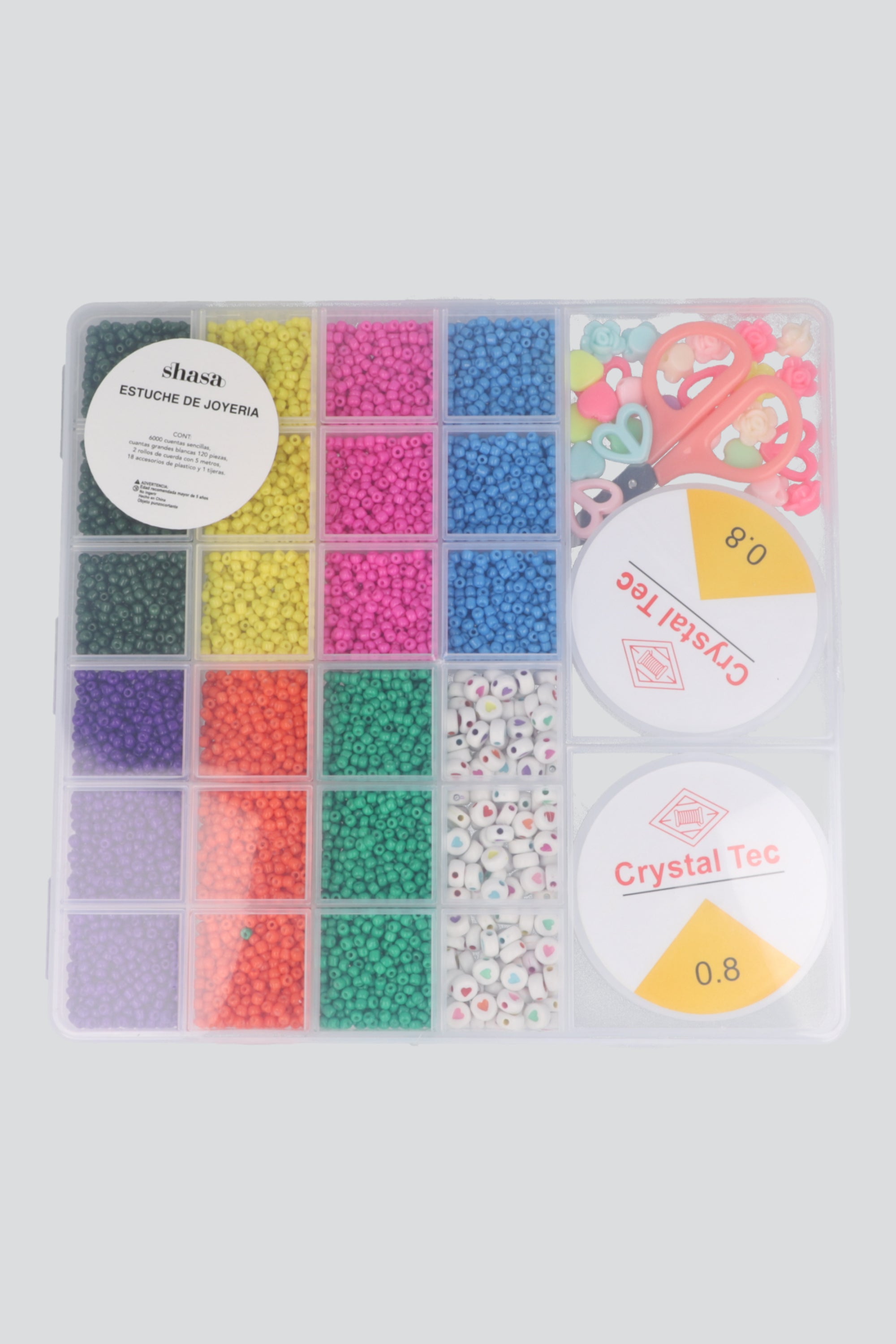 Set cuentas chaquiras colores MULTICOLOR