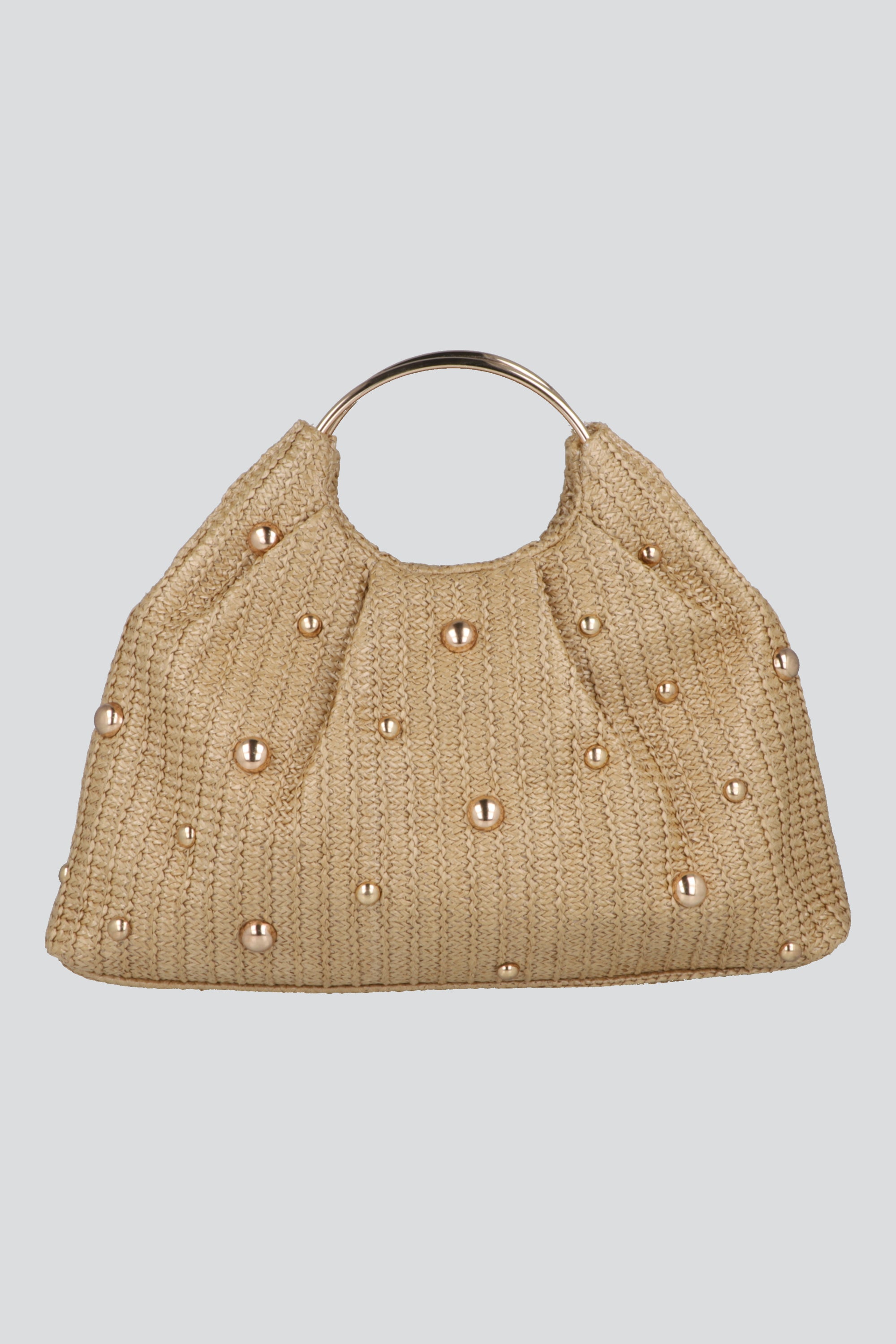 BOLSA HOMBRO RAFIA APLICACIONES BEIGE