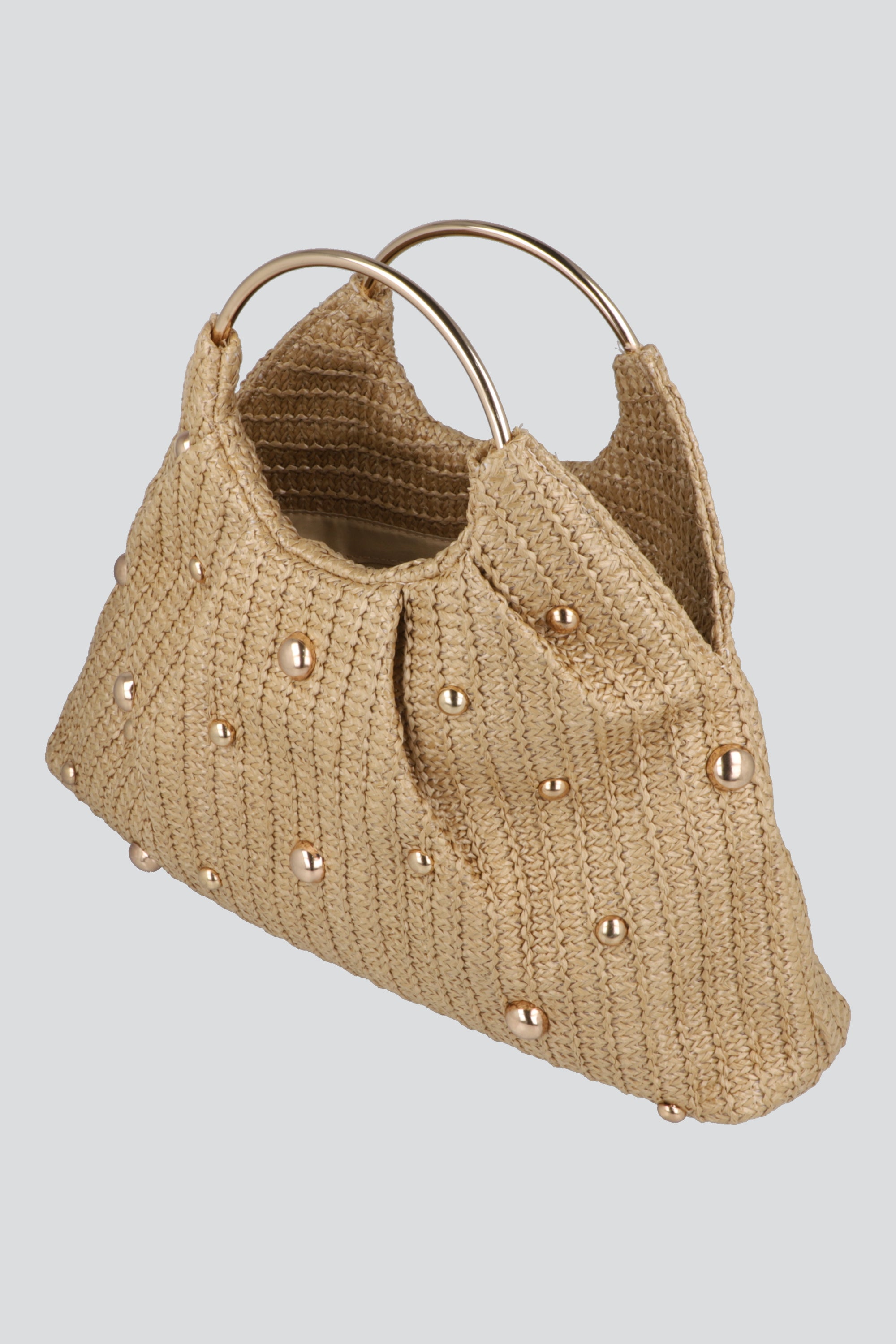 BOLSA HOMBRO RAFIA APLICACIONES BEIGE