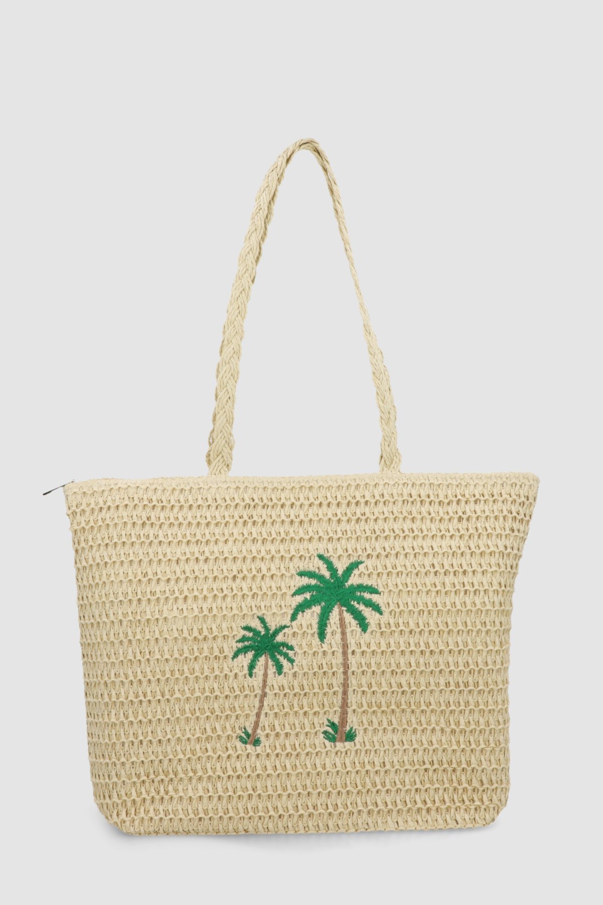 BOLSA TOTE RAFIA PALMERAS BEIGE