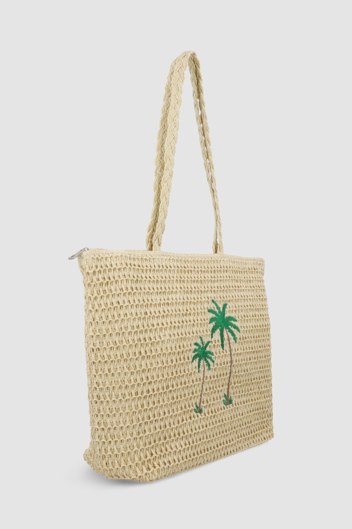 BOLSA TOTE RAFIA PALMERAS BEIGE