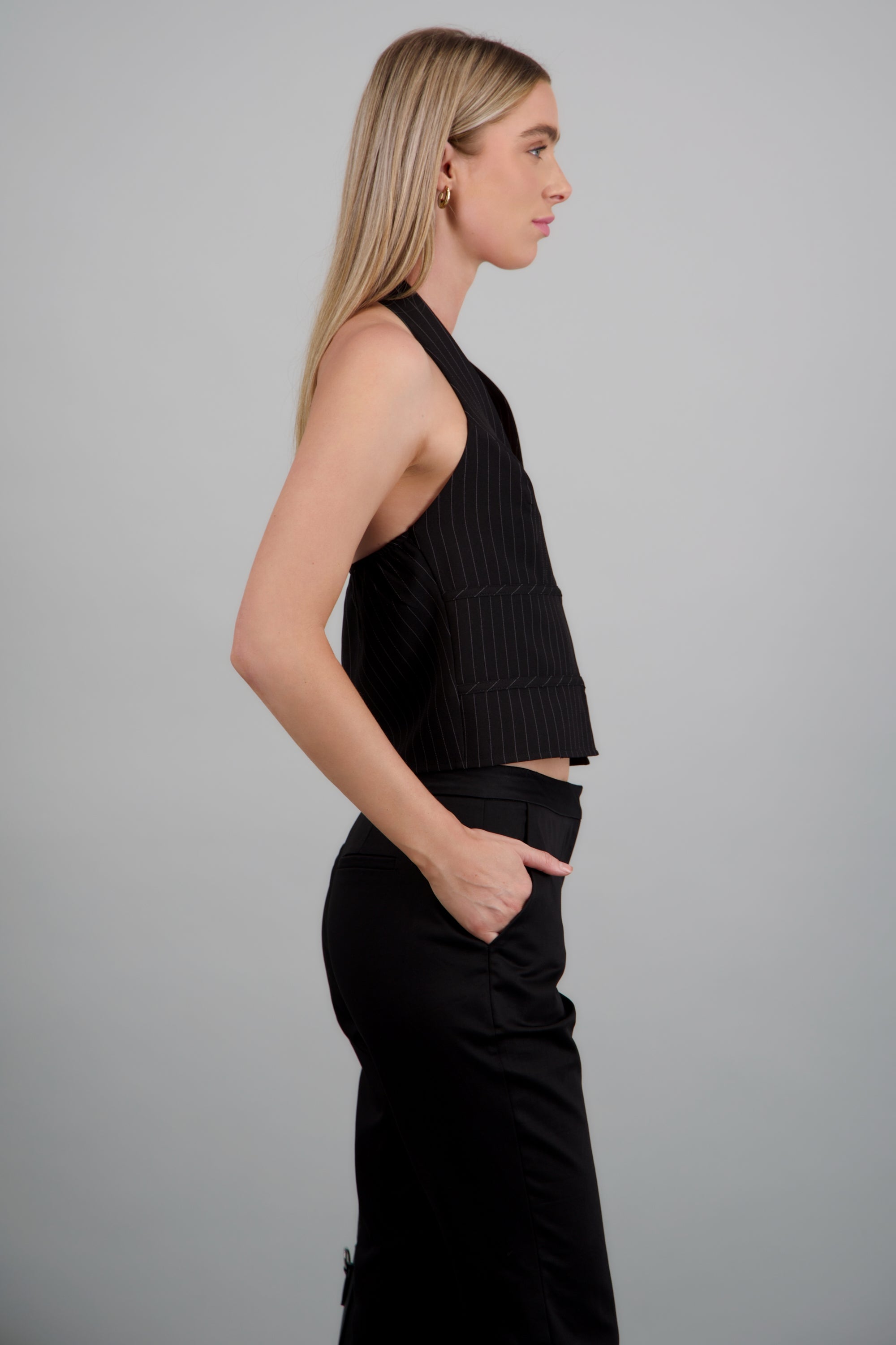 Top halter raya diplomática NEGRO COMBO
