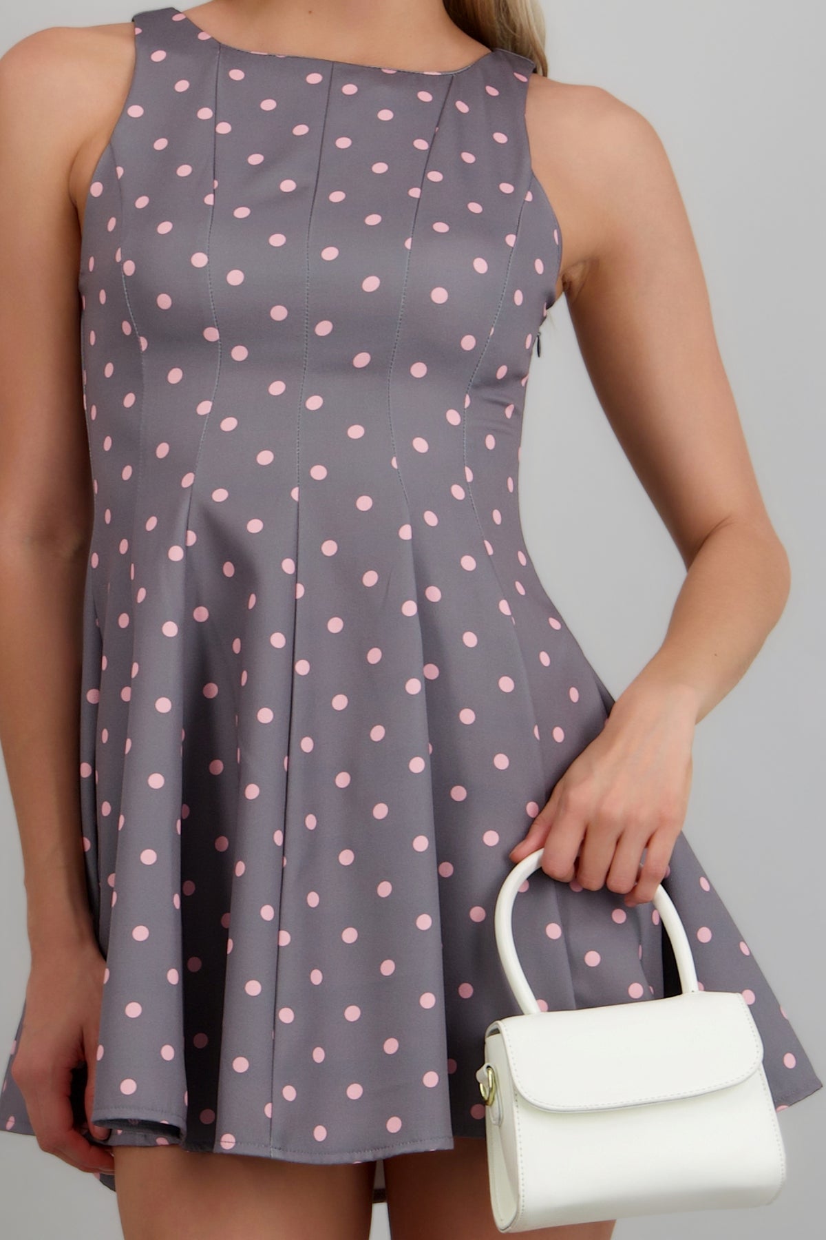 Vestido mini amplio polka dots ROSA COMBO
