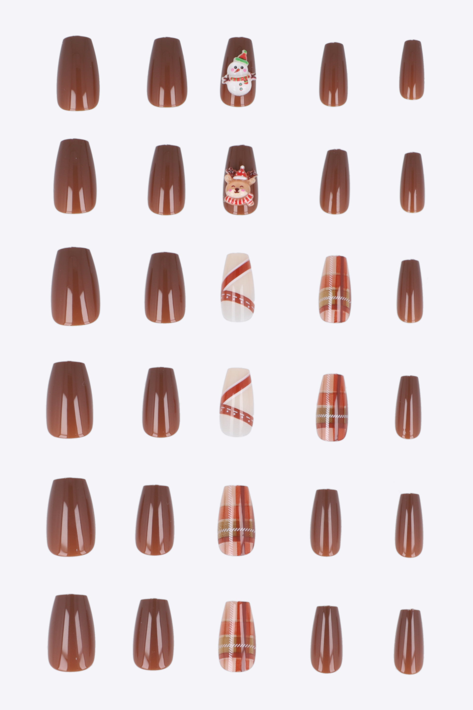Set 30 uñas navidad osito