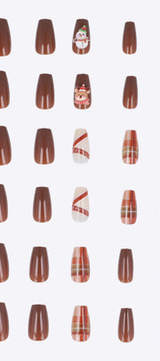 Set 30 uñas navidad osito