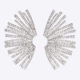 Aretes abanico full brillos