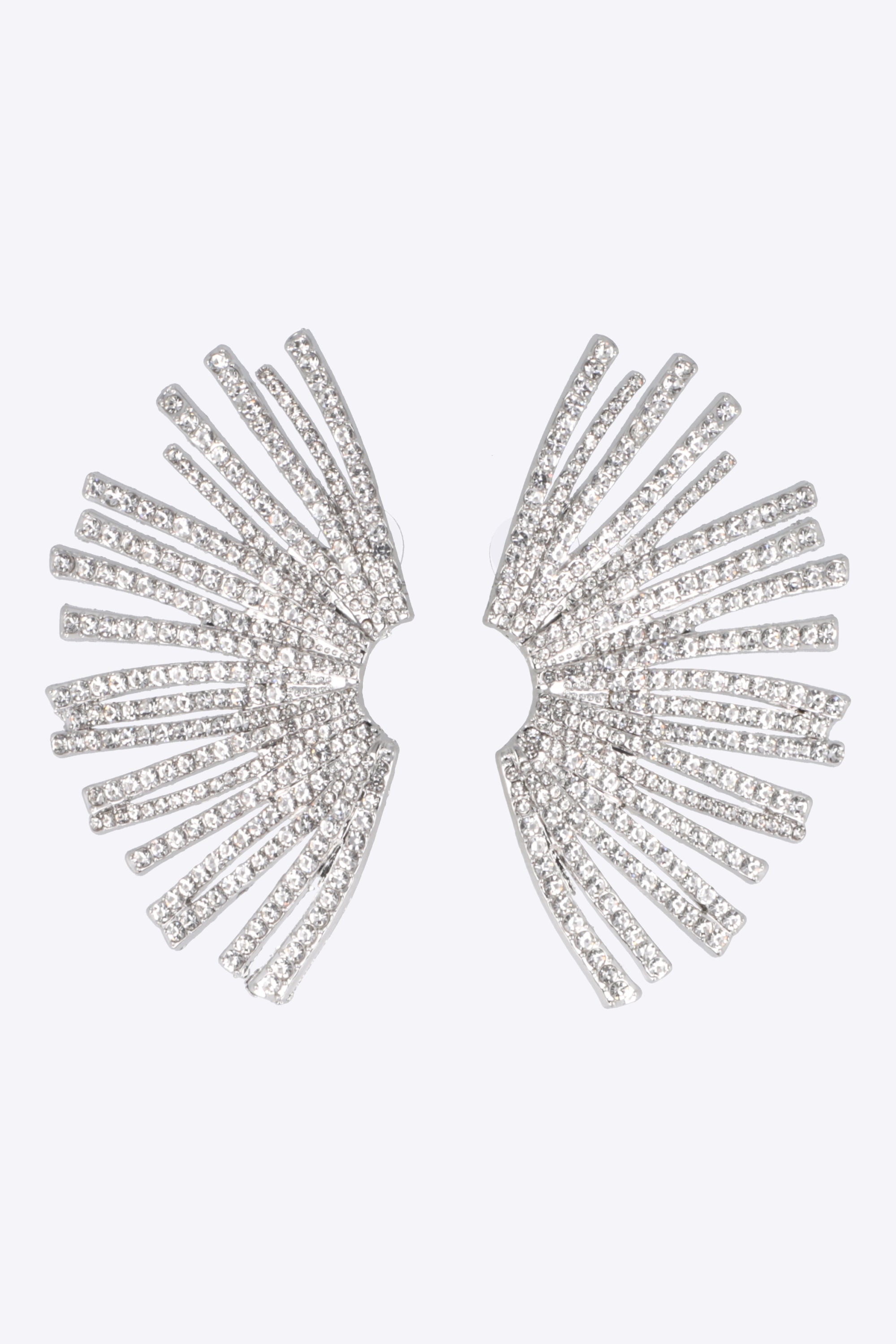 Aretes abanico full brillos