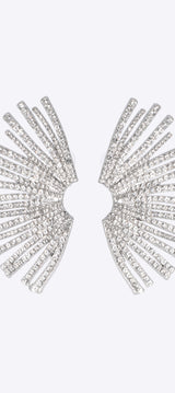 Aretes abanico full brillos