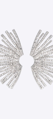 Aretes abanico full brillos
